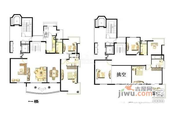 国际丽都城4室3厅3卫户型图