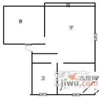 天宝恬苑1室1厅1卫户型图