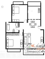 安阁苑2室2厅1卫110㎡户型图