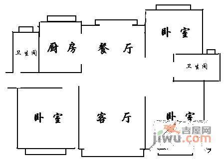 好第坊4室2厅2卫148㎡户型图