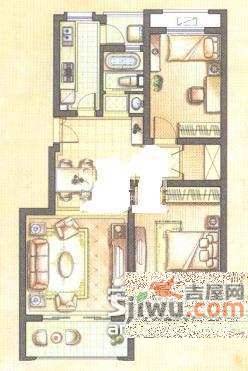 好第坊2室2厅1卫101㎡户型图