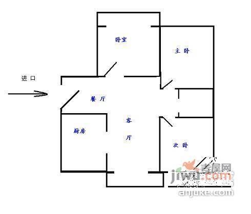 上海知音苑3室2厅1卫120㎡户型图