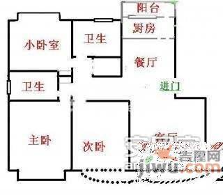 上海知音苑3室2厅2卫178㎡户型图