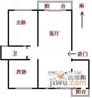 上海知音苑2室2厅1卫103㎡户型图