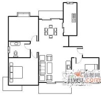 久阳文华府邸3室2厅1卫118㎡户型图