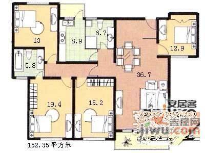 江南名邸4室2厅2卫162㎡户型图