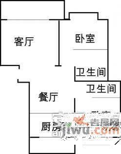 慧芝湖花园2室2厅1卫112㎡户型图