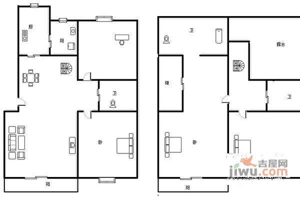 江南名邸4室2厅3卫162㎡户型图