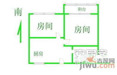 曹杨二村2室0厅1卫74㎡户型图