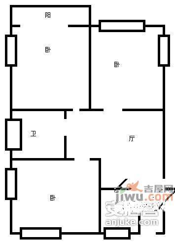 塘东小区3室1厅1卫100㎡户型图