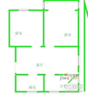 罗山三村2室2厅1卫88㎡户型图