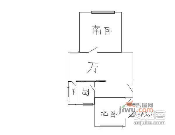 大华愉景华庭一期2室1厅1卫83㎡户型图