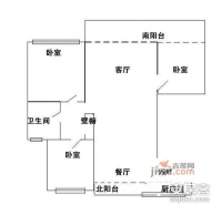 大华愉景华庭一期3室2厅1卫155㎡户型图