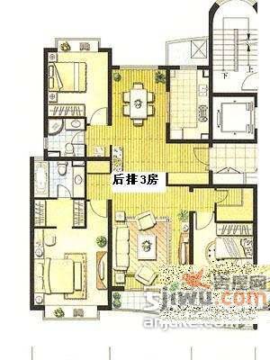 古北国际花园3室2厅2卫185㎡户型图