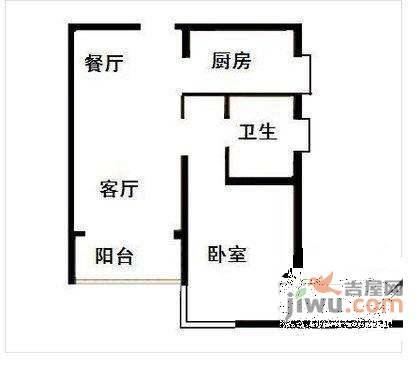 古北国际花园1室1厅1卫76㎡户型图