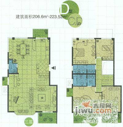 久事西郊花园5室3厅3卫296㎡户型图