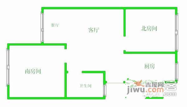 凤庆小区2室1厅1卫84㎡户型图