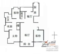 古北瑞仕花园4室2厅2卫446㎡户型图