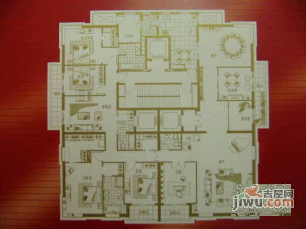 古北瑞仕花园4室2厅4卫309㎡户型图