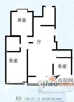 东兰世茗雅苑3室2厅1卫户型图