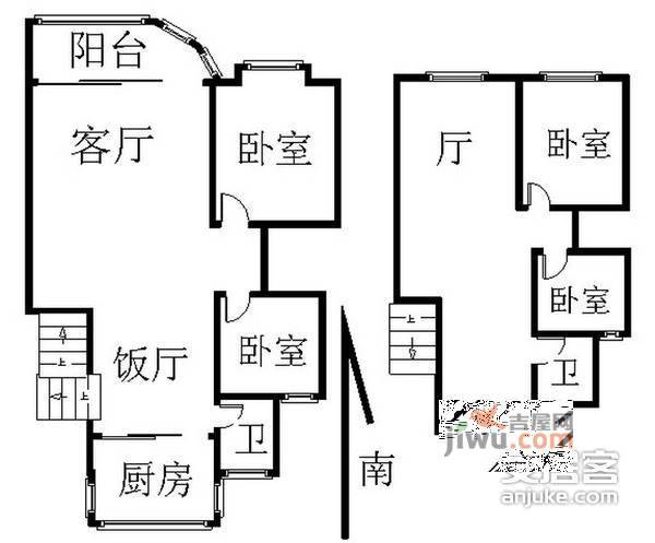 歌林春天馨园4室3厅2卫230㎡户型图