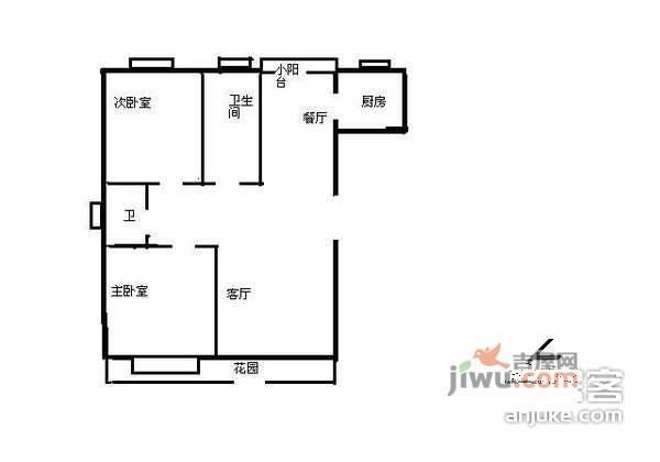 歌林春天馨园2室2厅2卫户型图