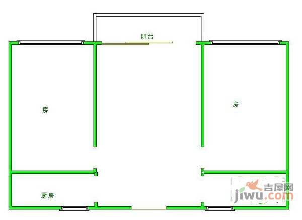 白玉新村2室2厅1卫83㎡户型图