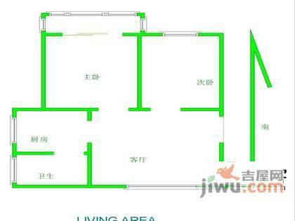 平阳三村2室1厅1卫74㎡户型图