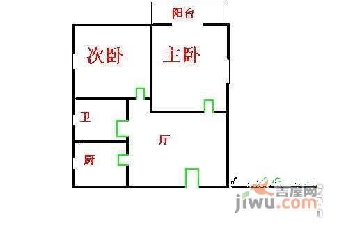 真光新村第五小区2室1厅1卫77㎡户型图