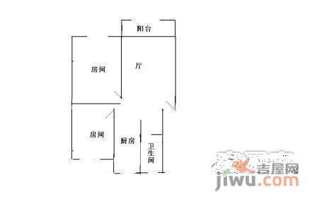 真光新村第五小区2室2厅1卫66㎡户型图