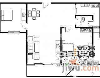 上青佳园2室2厅1卫124㎡户型图