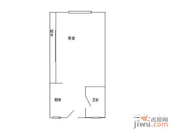 上青佳园1室1厅1卫86㎡户型图