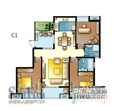 五洲云景花苑4室3厅2卫318㎡户型图