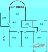 耀江花园3室2厅2卫138㎡户型图