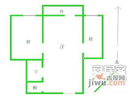 耀江花园1室2厅1卫111㎡户型图