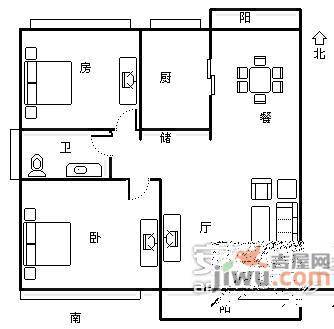 三湘四季花城紫薇苑2室2厅1卫141㎡户型图