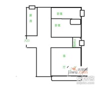 康泰新城2室1厅1卫83㎡户型图