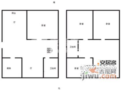 金沙嘉年华4室2厅2卫218㎡户型图