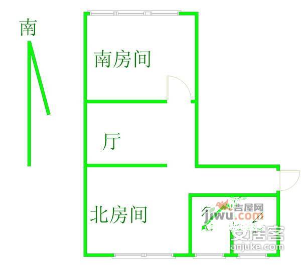 杏园小区2室1厅1卫63㎡户型图