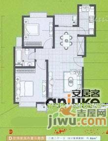 美丽星城2室2厅2卫100㎡户型图