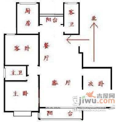 静安阳光名都4室2厅2卫172㎡户型图