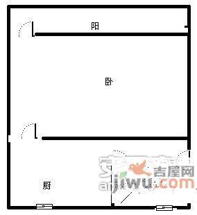 文兰小区1室0厅1卫32㎡户型图