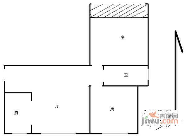 水语人家北苑1室1厅1卫62㎡户型图