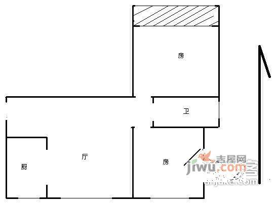 水语人家北苑2室1厅1卫82㎡户型图