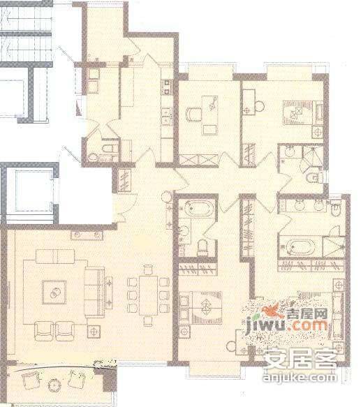 嘉里华庭二期4室2厅3卫333㎡户型图