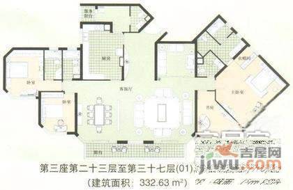 嘉里华庭二期4室3厅4卫333㎡户型图