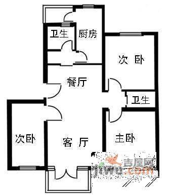 天馨花园4室3厅2卫167㎡户型图