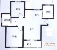 金鹤新城中虹华苑2室2厅1卫79㎡户型图