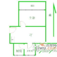 岭南苑2室1厅1卫85㎡户型图