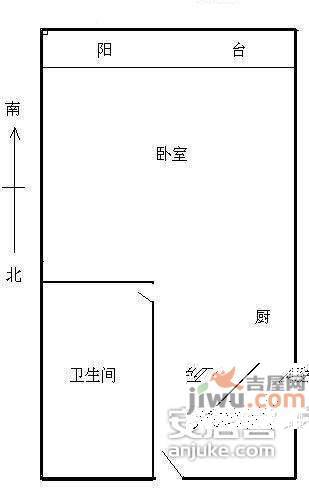 兰溪园1室0厅1卫35㎡户型图